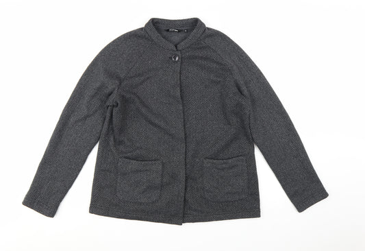 Rohan Womens Grey Herringbone Mid-Length Jacket Size 14