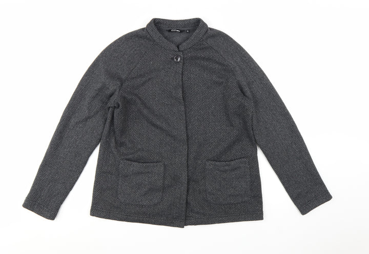 Rohan Womens Grey Herringbone Mid-Length Jacket Size 14