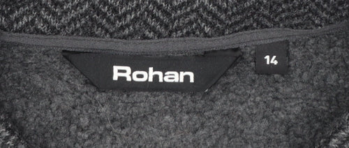 Rohan Womens Grey Herringbone Mid-Length Jacket Size 14