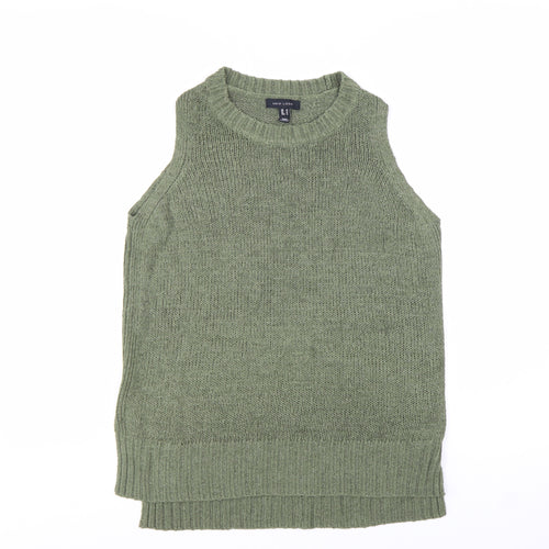 New Look Women's Green Sleeveless Knit Vest Jumper M