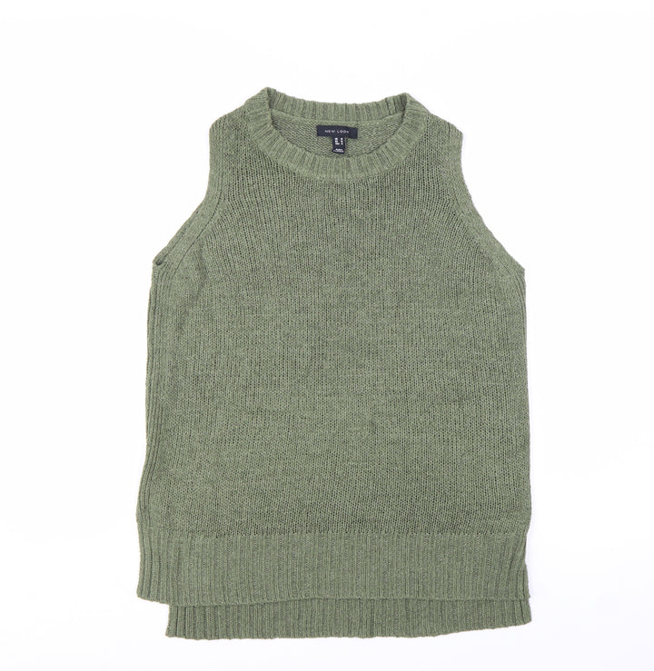New Look Women's Green Sleeveless Knit Vest Jumper M