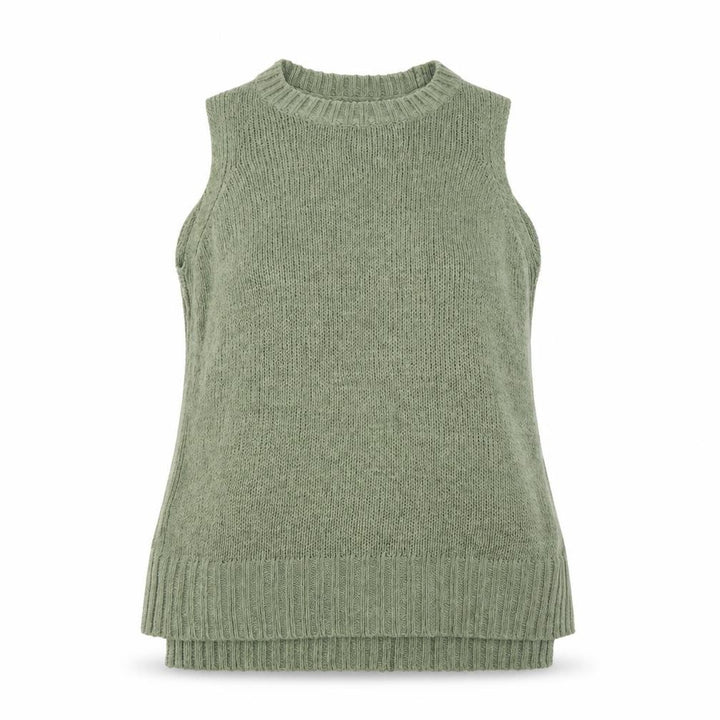 New Look Women's Green Sleeveless Knit Vest Jumper M