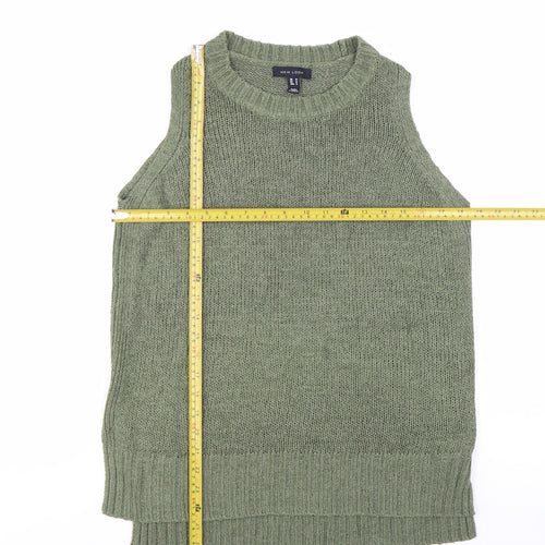 New Look Women's Green Sleeveless Knit Vest Jumper M