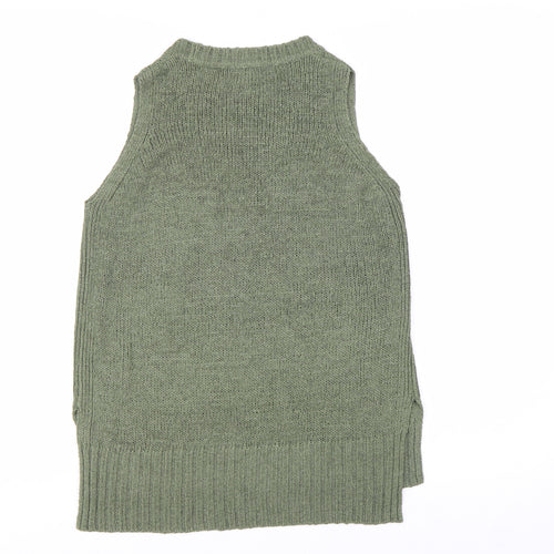 New Look Women's Green Sleeveless Knit Vest Jumper M