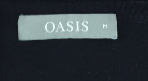 Oasis Women's Black Lace Sleeve Pullover Jumper M