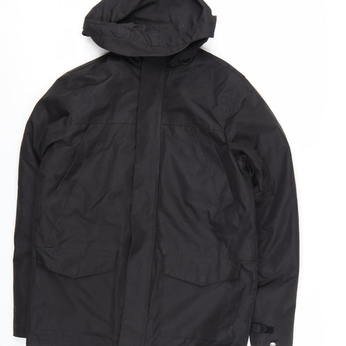 No Fear Men's Black XS Hooded Waterproof Parka Jacket