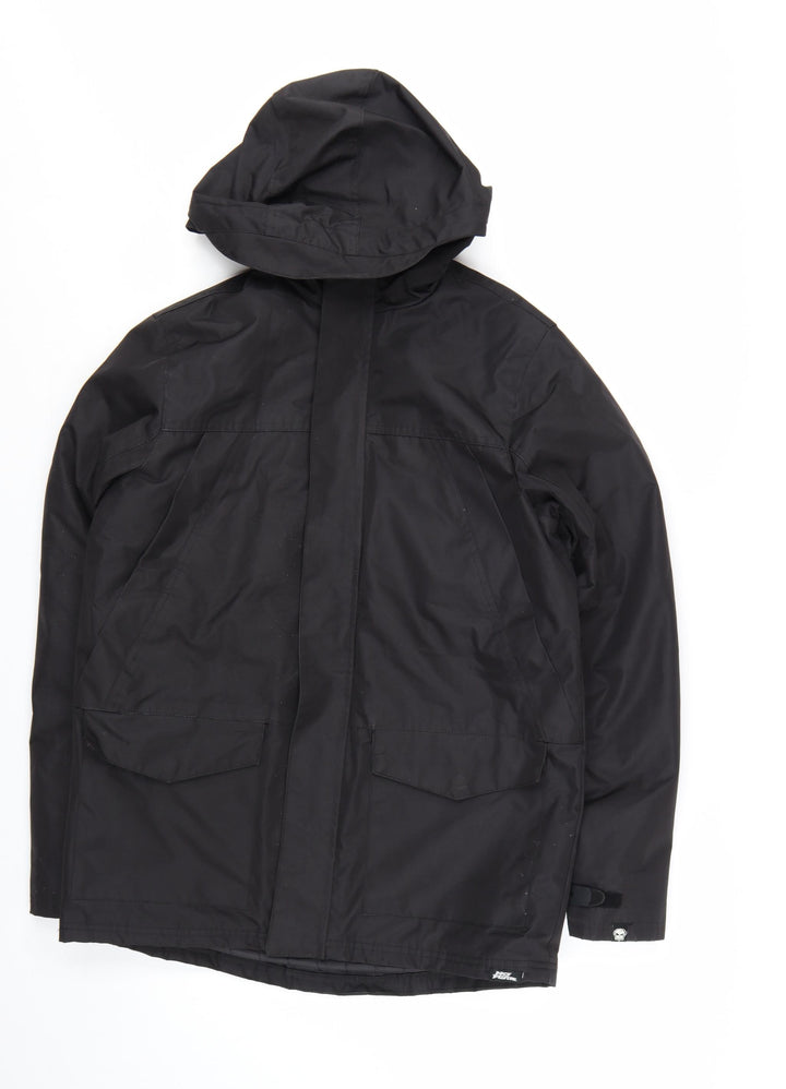 No Fear Men's Black XS Hooded Waterproof Parka Jacket