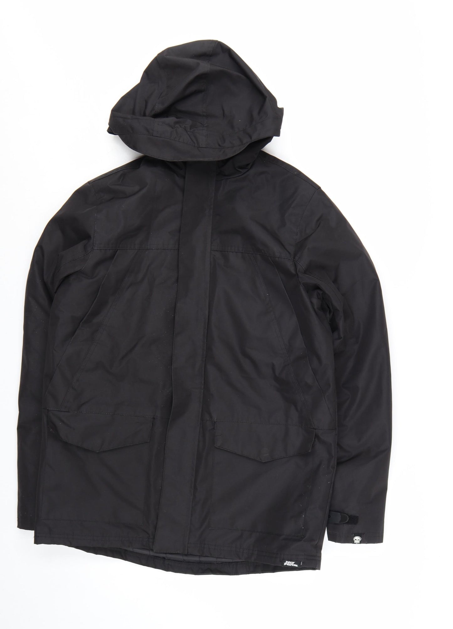 No Fear Men's Black XS Hooded Waterproof Parka Jacket