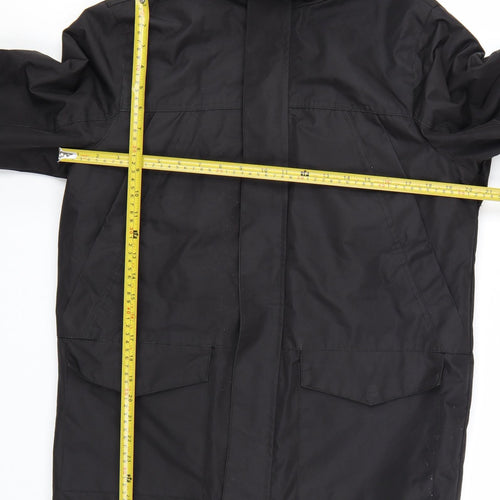 No Fear Men's Black XS Hooded Waterproof Parka Jacket