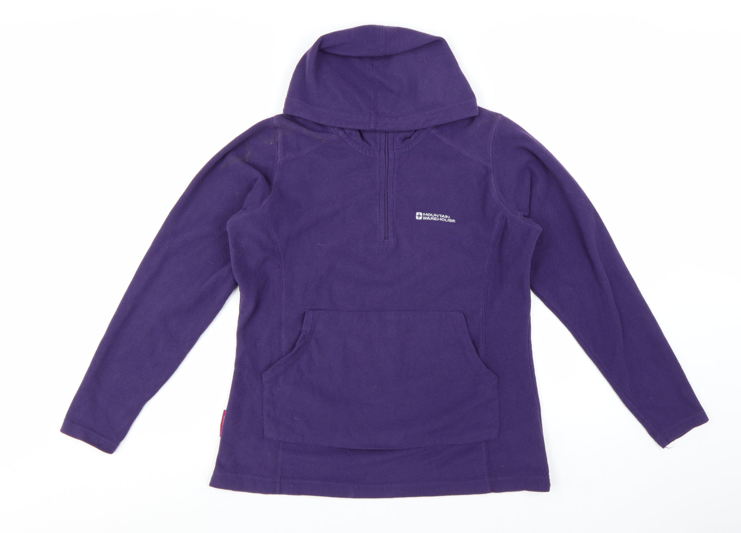 Mountain Warehouse Women's Purple Fleece Hoodie UK 12 Pullover Warm Layer