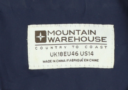 Mountain Warehouse Women's Blue Long Waterproof Parka Coat UK 18