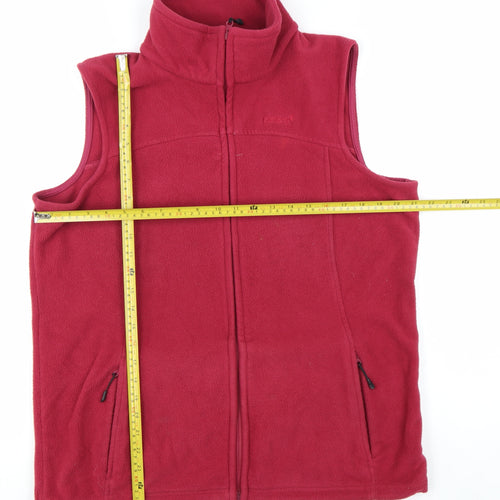 Gelert Womens Red Fleece Bodywarmer Waistcoat Size 16