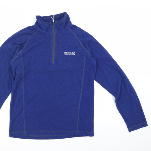 Regatta Men Blue Fleece 1/2 Zip Pullover Sweatshirt Size S