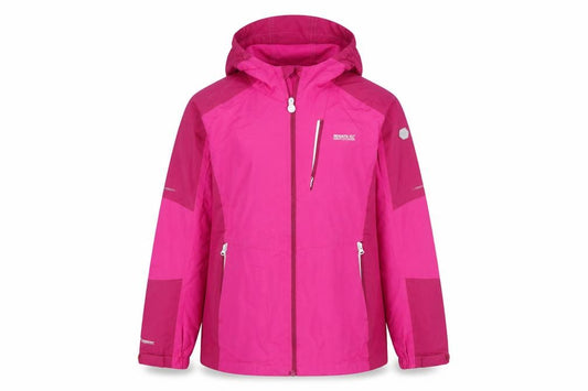 Regatta Girls Pink Waterproof Hooded Rain Coat Jacket 13 Years