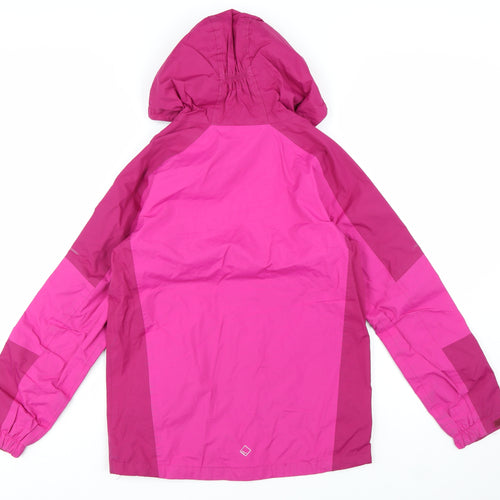 Regatta Girls Pink Waterproof Hooded Rain Coat Jacket 13 Years