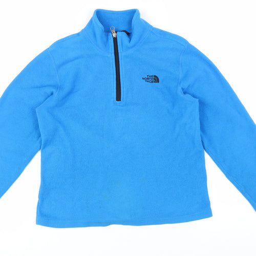 The North Face Boys Blue Fleece 1/4 Zip Pullover Sweatshirt 14-16 Years