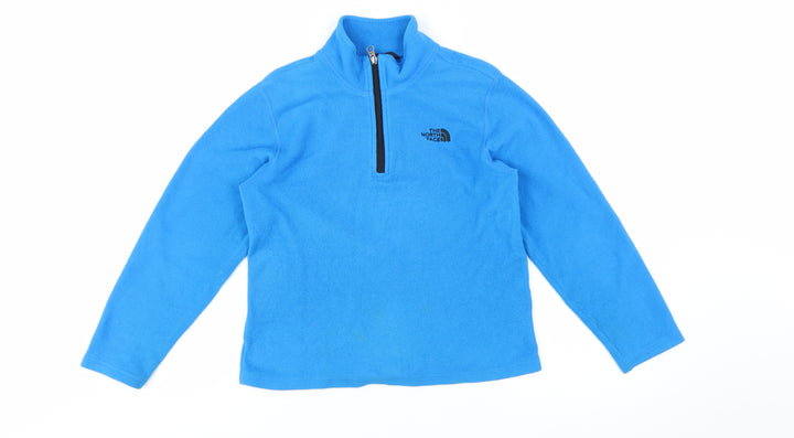 The North Face Boys Blue Fleece 1/4 Zip Pullover Sweatshirt 14-16 Years