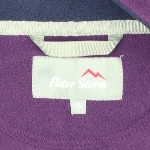 Peter Storm Womens Purple Fleece Pullover Sweatshirt Size 16