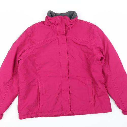 Lands' End Women's Pink XL Puffer Jacket Nylon Winter Coat