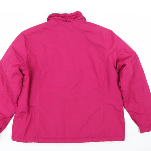 Lands' End Women's Pink XL Puffer Jacket Nylon Winter Coat