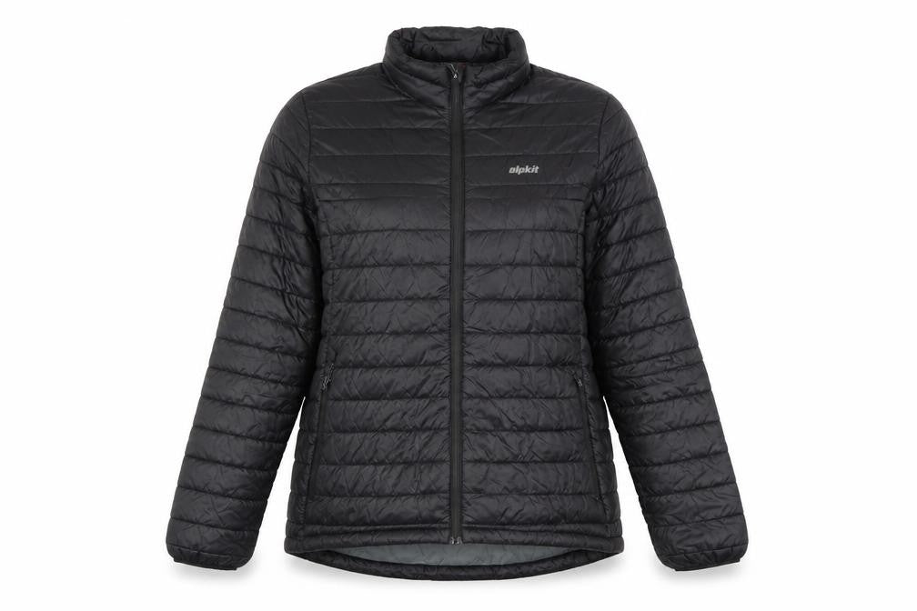 Front view of Alpkit Women's Black, size 16, Talini Puffer Jacket Lightweight Insulated