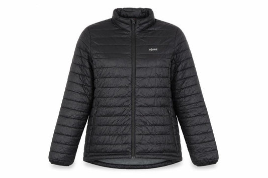 Front view of Alpkit Women's Black, size 16, Talini Puffer Jacket Lightweight Insulated