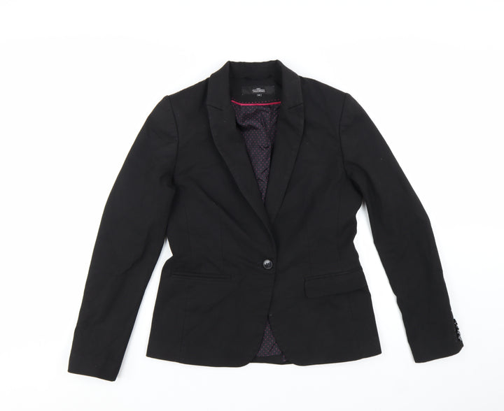 Next Women Black Tailoring Blazer Jacket Size 10R Polyester Blend