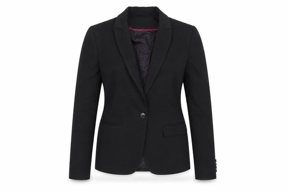 Next Women Black Tailoring Blazer Jacket Size 10R Polyester Blend