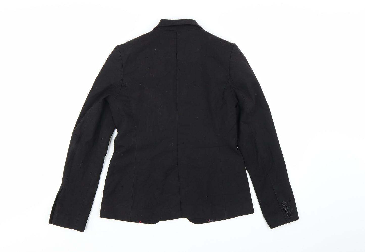 Next Women Black Tailoring Blazer Jacket Size 10R Polyester Blend