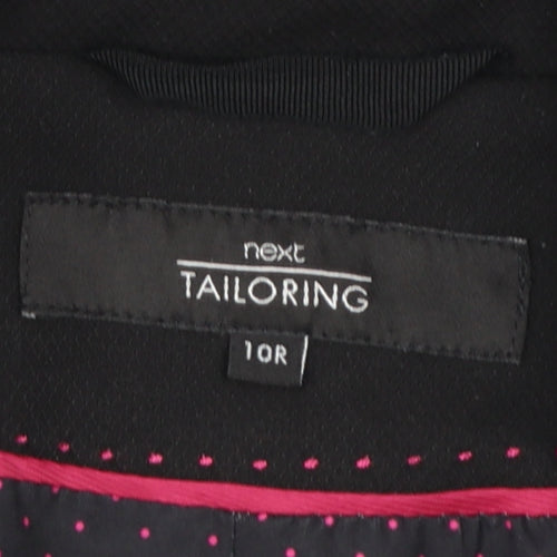 Next Women Black Tailoring Blazer Jacket Size 10R Polyester Blend