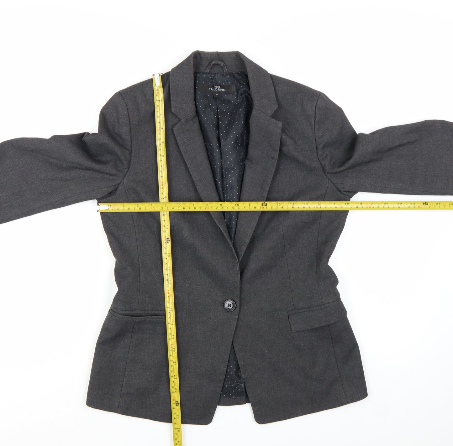 Next Women Grey Regular Fit Tailored Blazer UK 10