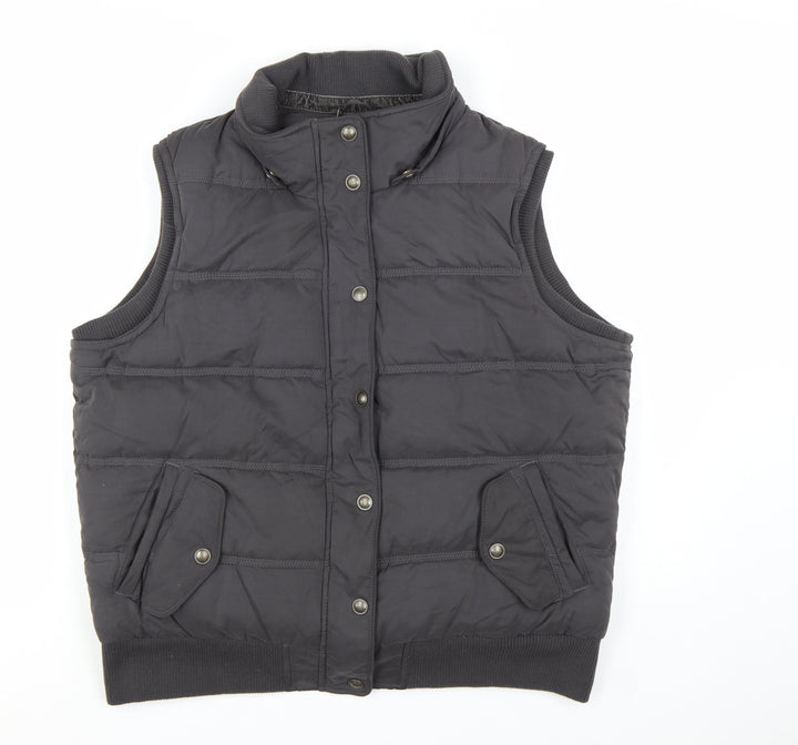 Fat Face Women's Grey Puffer Waistcoat Size 18 Winter Casual