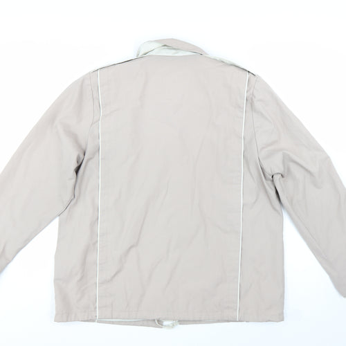 Eleganzé Women's Beige Cotton Blend Button Jacket Size 14