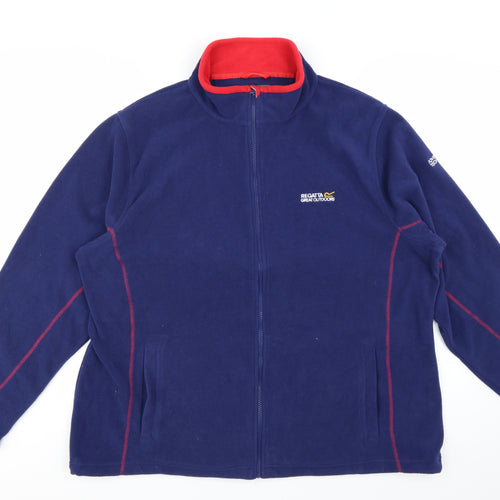Regatta Women Blue Fleece Full Zip Jacket Size 22 Outdoor