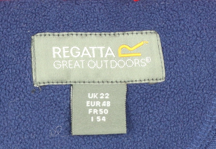 Regatta Women Blue Fleece Full Zip Jacket Size 22 Outdoor
