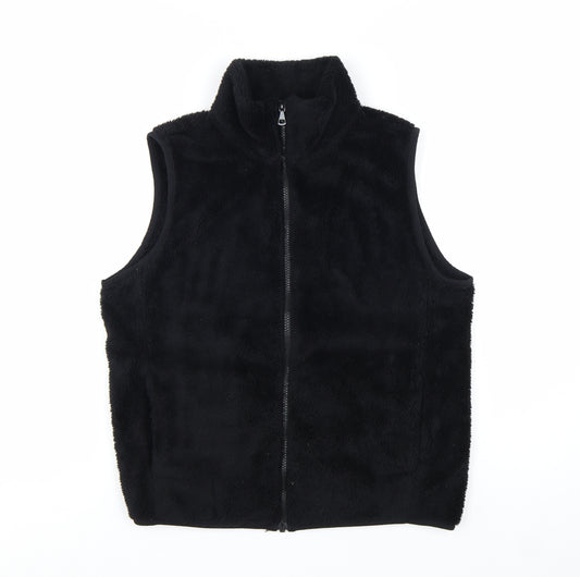 Uniqlo Women’s Black Fleece Waistcoat Bodywarmer Size S