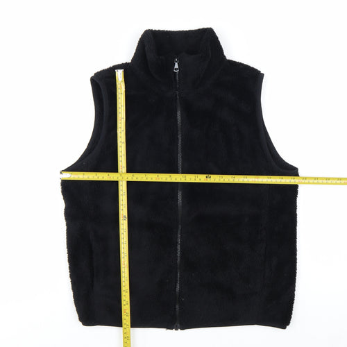 Uniqlo Women’s Black Fleece Waistcoat Bodywarmer Size S