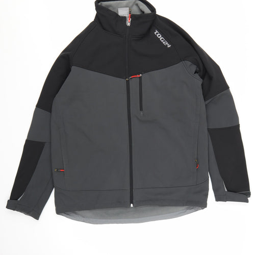 TOG24 Men’s Grey Softshell Jacket M Water Resistant Windproof Outdoor