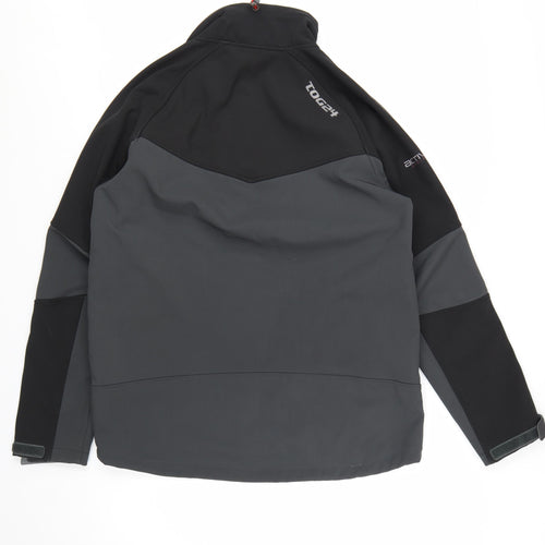 TOG24 Men’s Grey Softshell Jacket M Water Resistant Windproof Outdoor