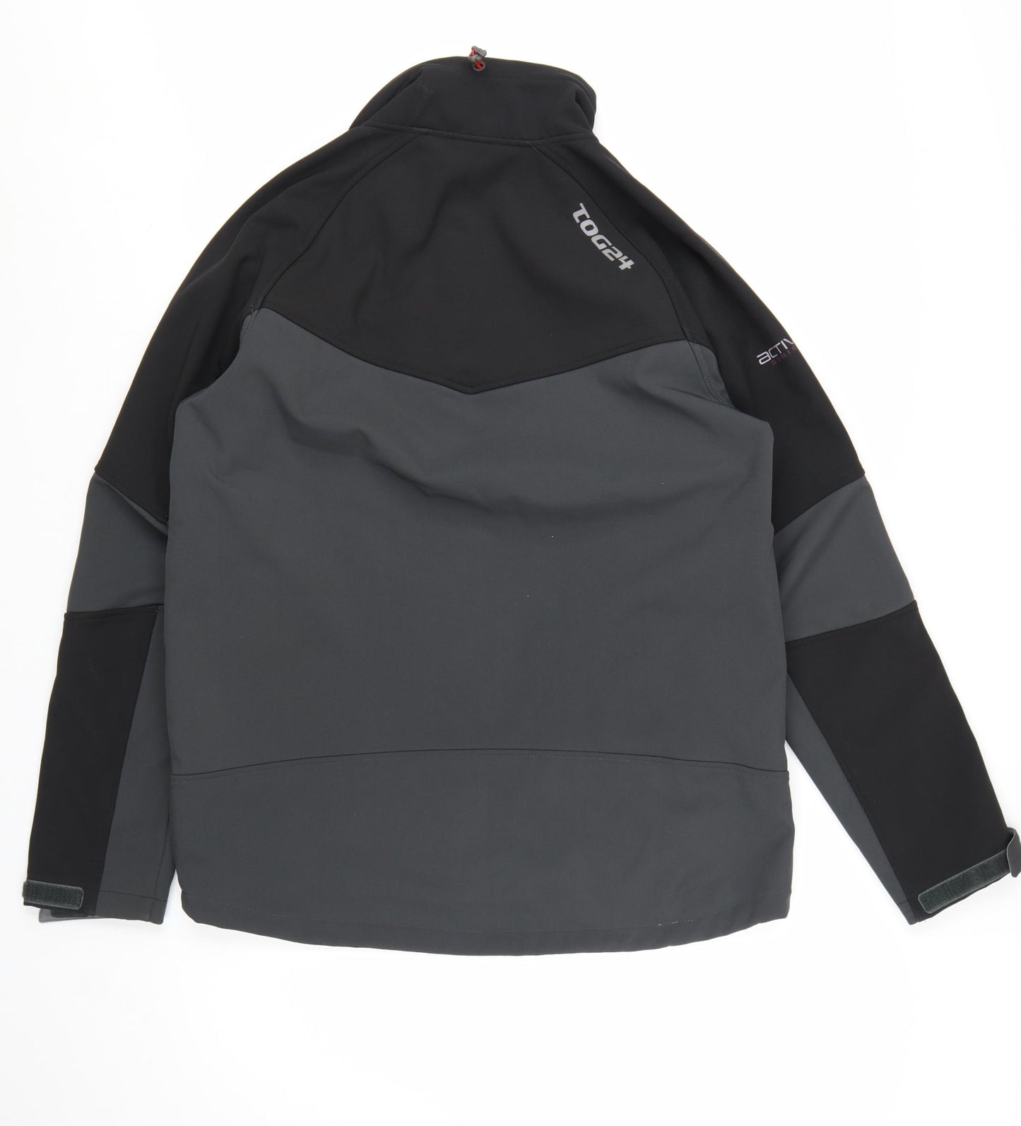 TOG24 Men’s Grey Softshell Jacket M Water Resistant Windproof Outdoor