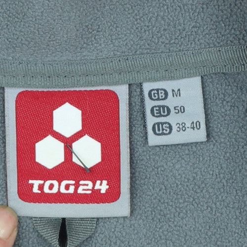 TOG24 Men’s Grey Softshell Jacket M Water Resistant Windproof Outdoor