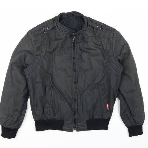 Carrera Men's Black M Bomber Jacket Polyester Cotton Stand Collar