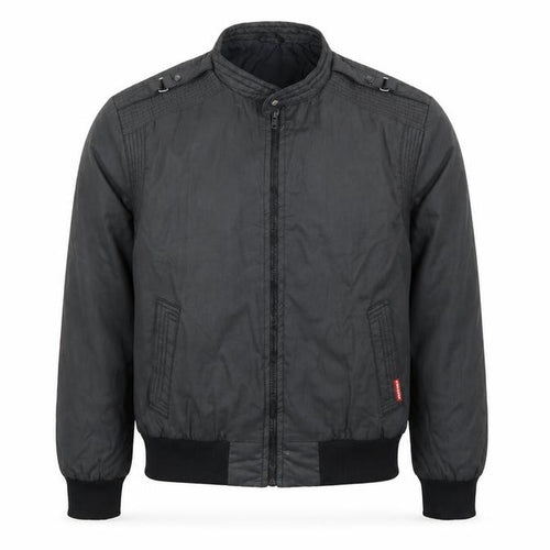 Carrera Men's Black M Bomber Jacket Polyester Cotton Stand Collar