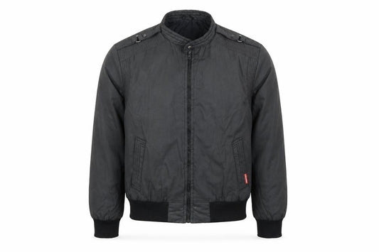 Carrera Men's Black M Bomber Jacket Polyester Cotton Stand Collar