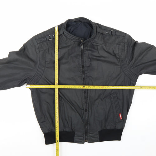 Carrera Men's Black M Bomber Jacket Polyester Cotton Stand Collar
