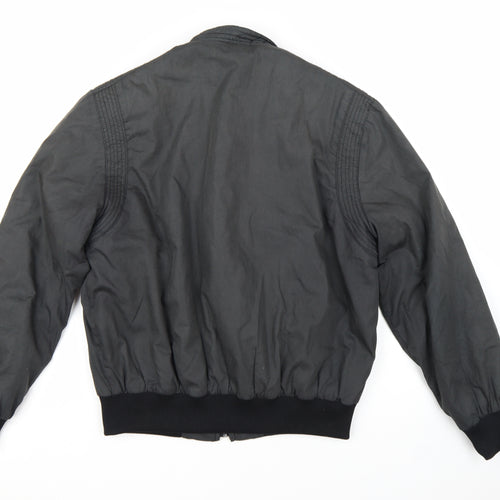 Carrera Men's Black M Bomber Jacket Polyester Cotton Stand Collar