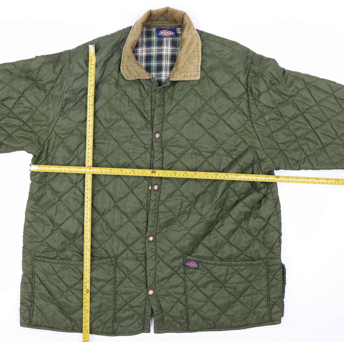 Dickies Men's Green Quilted Jacket XL Workwear Outdoor Coat