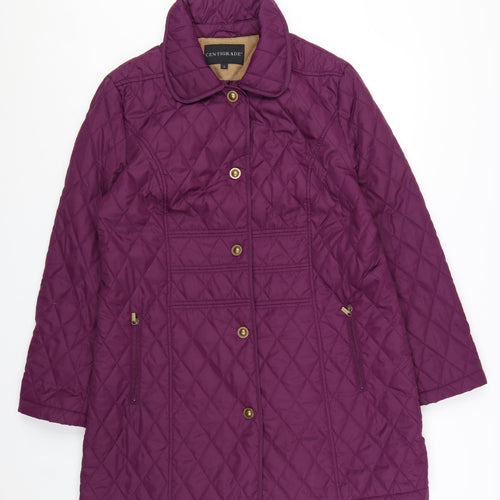 Centigrade Women's Purple Quilted Mid-Length Coat Size L