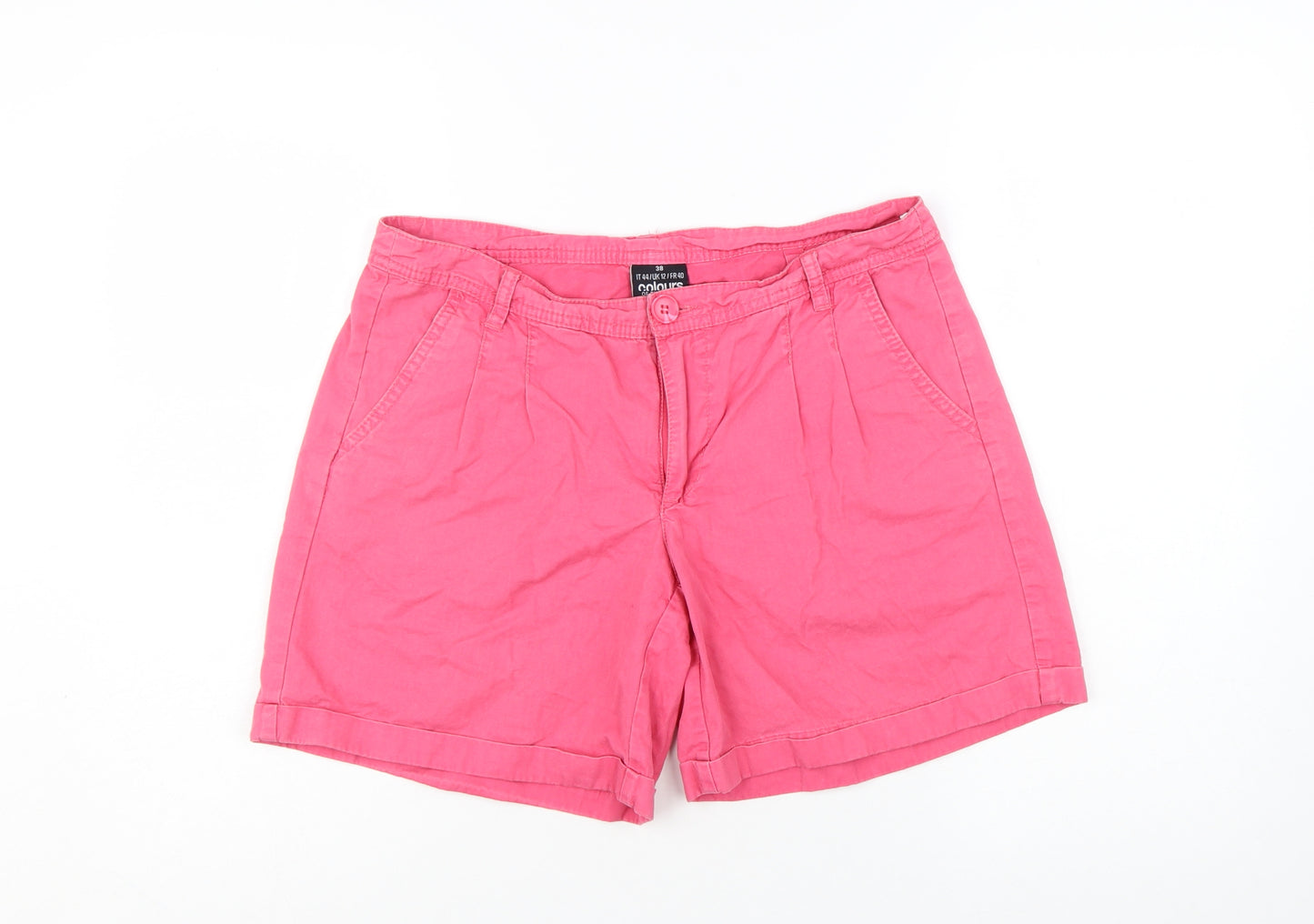 Colours of the World Women’s Pink Chino Shorts UK 12 Cotton