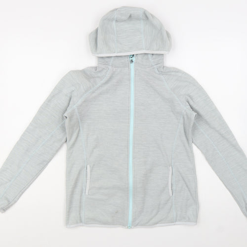 Mountain Warehouse Women's Grey Hooded Full Zip Lightweight Jacket UK 12